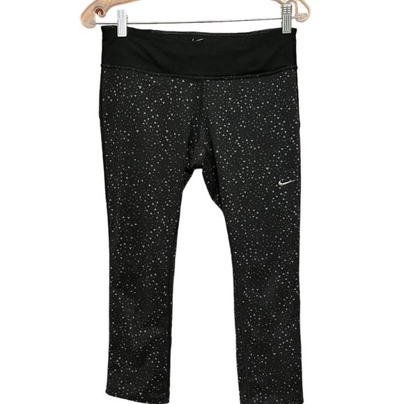 Nike Dri-Fit Cropped Leggings Suble Pattern Size medium 14.5" waist - Picture 1 of 3